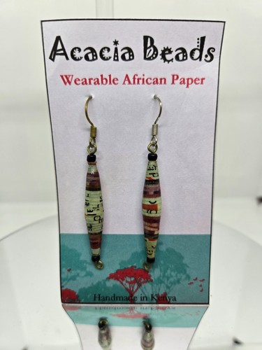 Acaia beads dangle earrings - beads,
