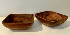 Vintage Hand Carved Wood Bowls
